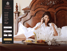 Tablet Screenshot of davenporthotelcollection.com